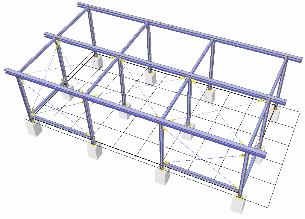 Model 3D garażu stalowego Virtual Steel